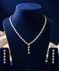 Minimal Pearl Drop Necklace & Earring Set