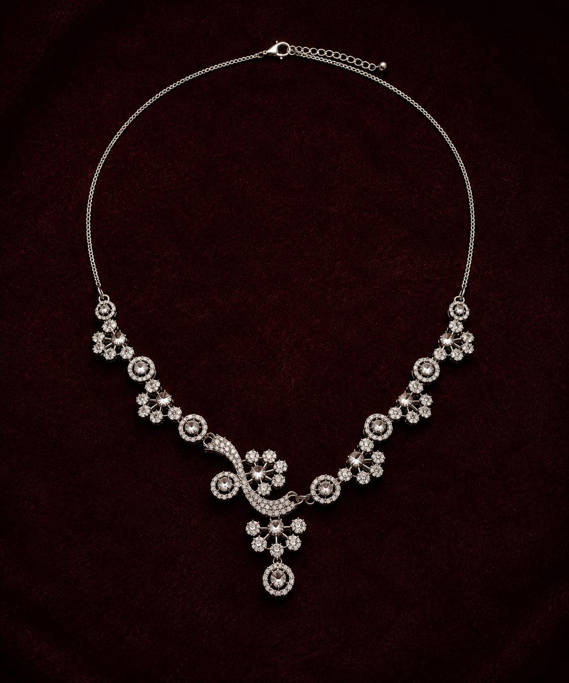 Simple Circle Drop Necklace Set