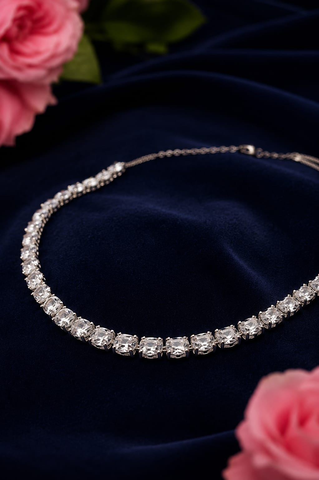 Classic Crystal Chain Necklace Set