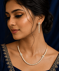 Classic Gold Beaded Necklace Set