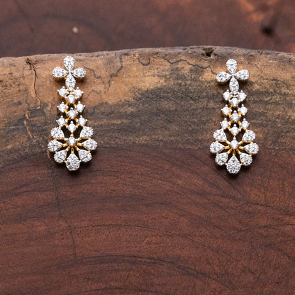 ZIRCON NECKLACE SET NN107 - WHITE - Two Tone Polish