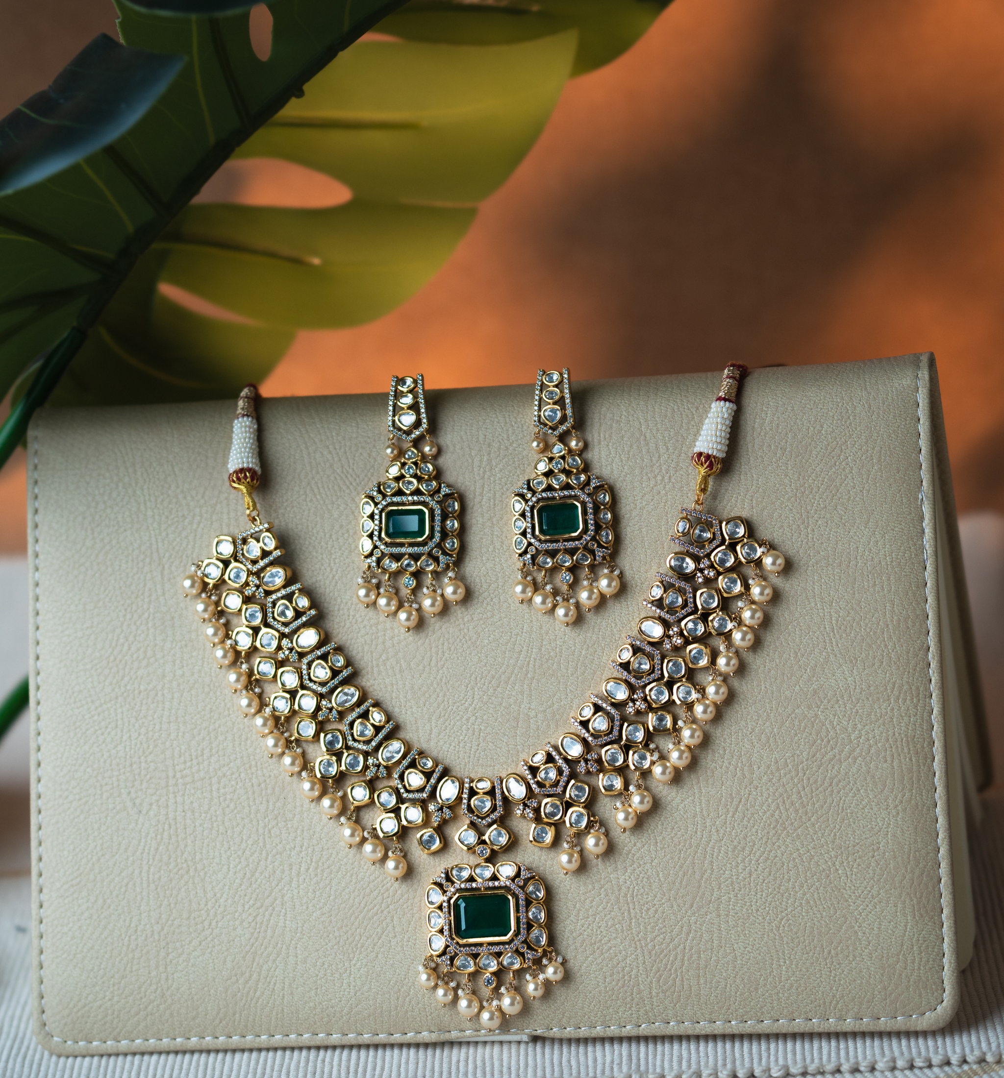 Victorian Kundan Doublet Necklace Set