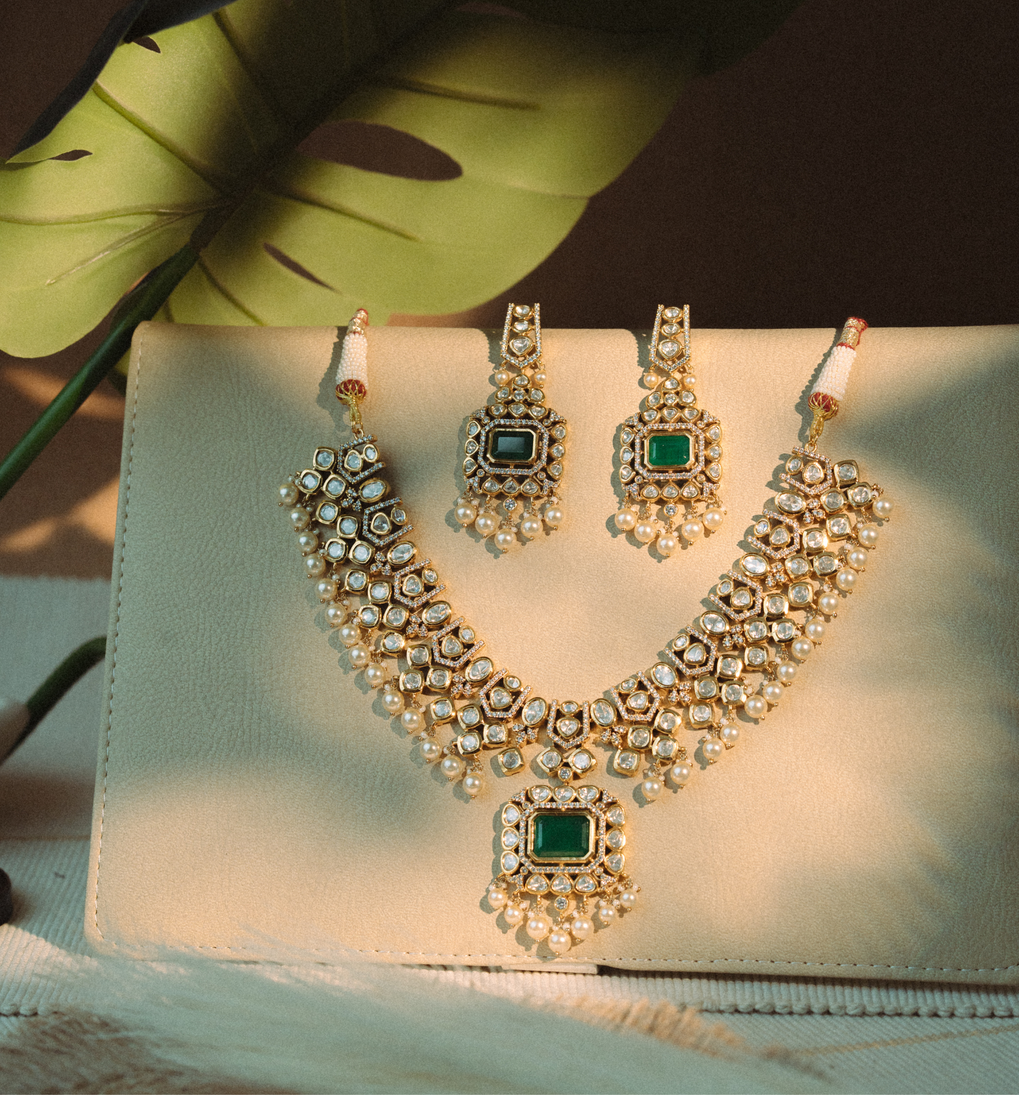 Victorian Kundan Doublet Necklace Set