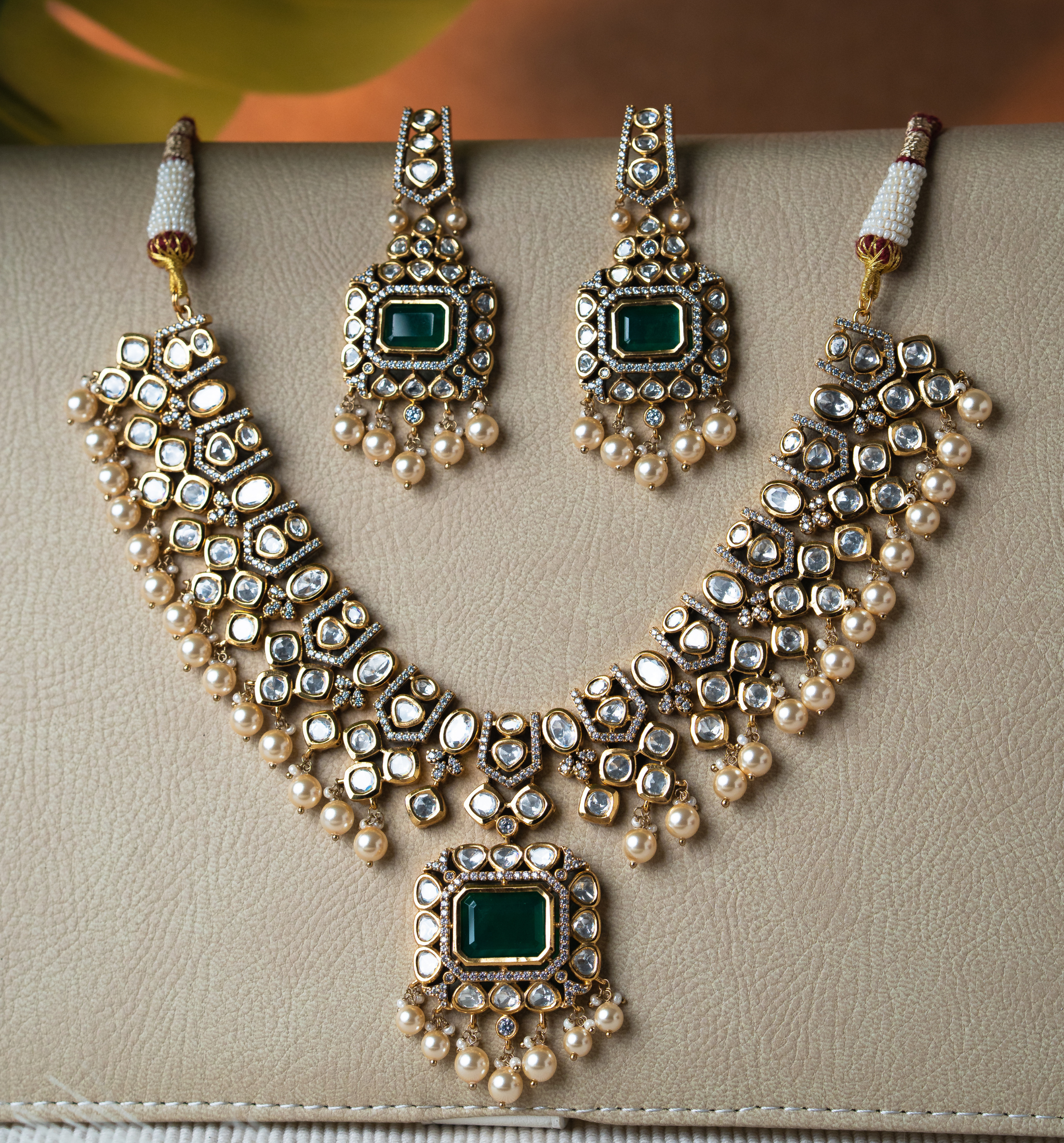 Victorian Kundan Doublet Necklace Set