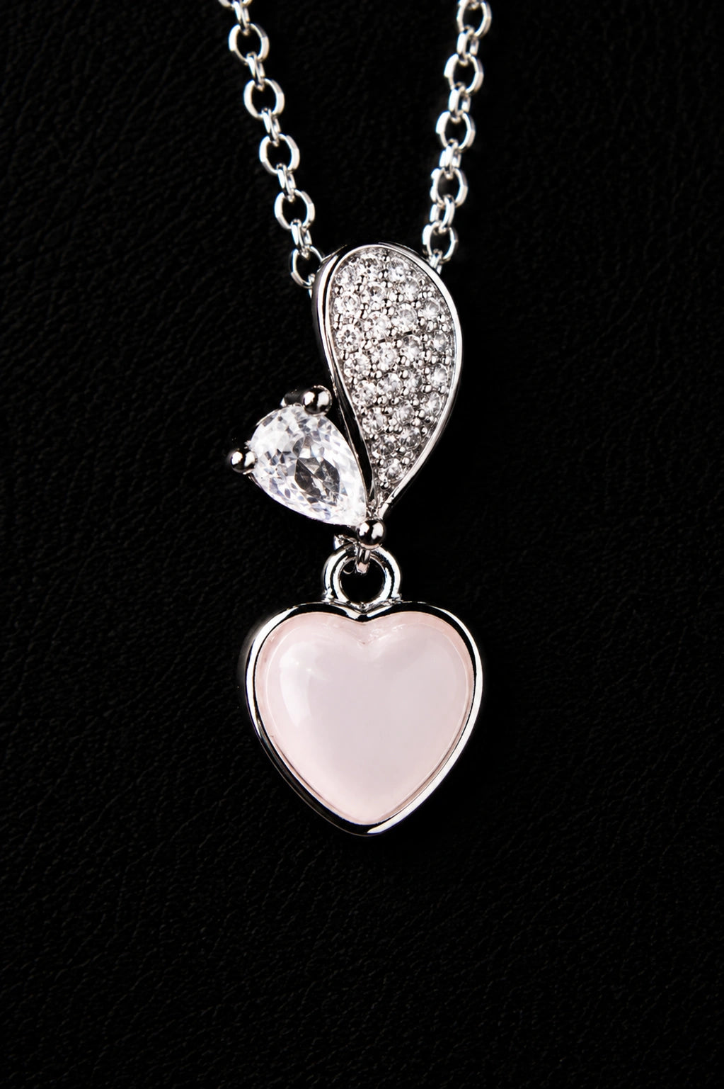 Blush Heart Elegance Pendant | Premium Lightweight Daily Wear | Anti-Tarnish Finish