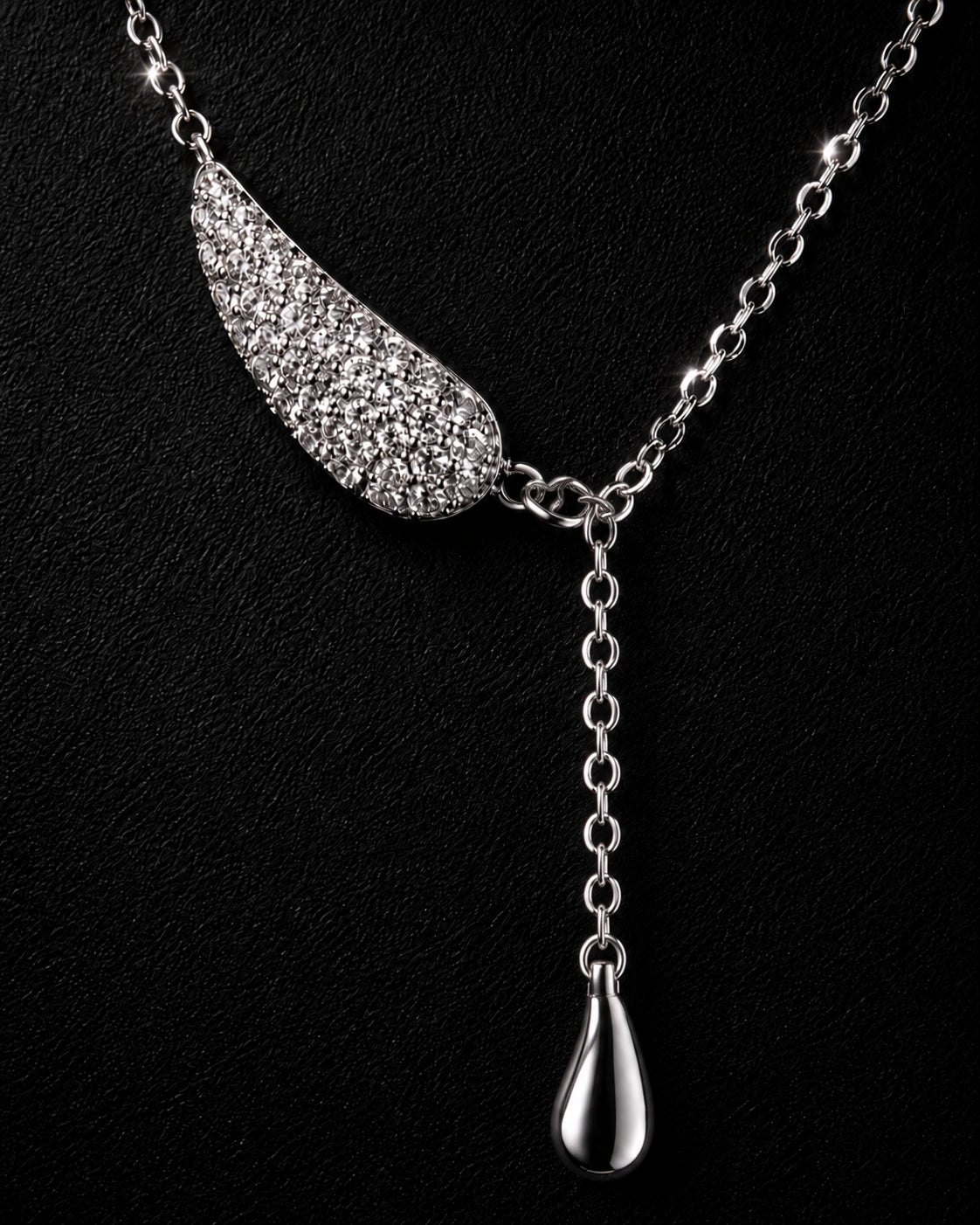 Crystal Dewdrop Lariat Pendant – Elegant Daily Wear   for Women