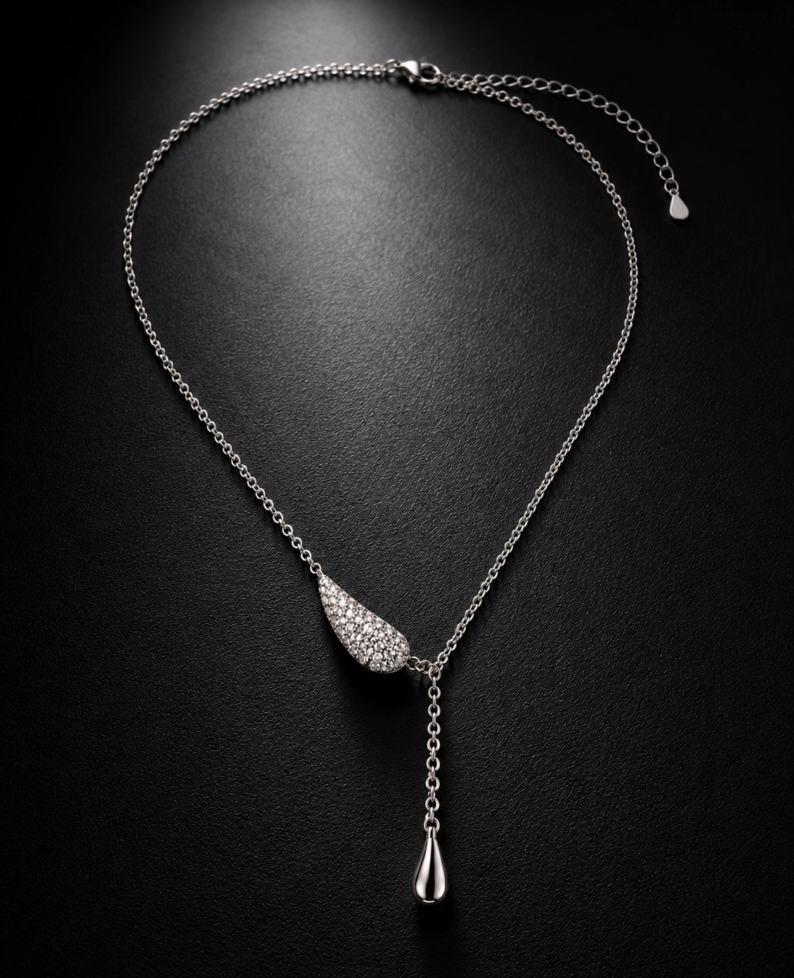 Crystal Dewdrop Lariat Pendant – Elegant Daily Wear   for Women