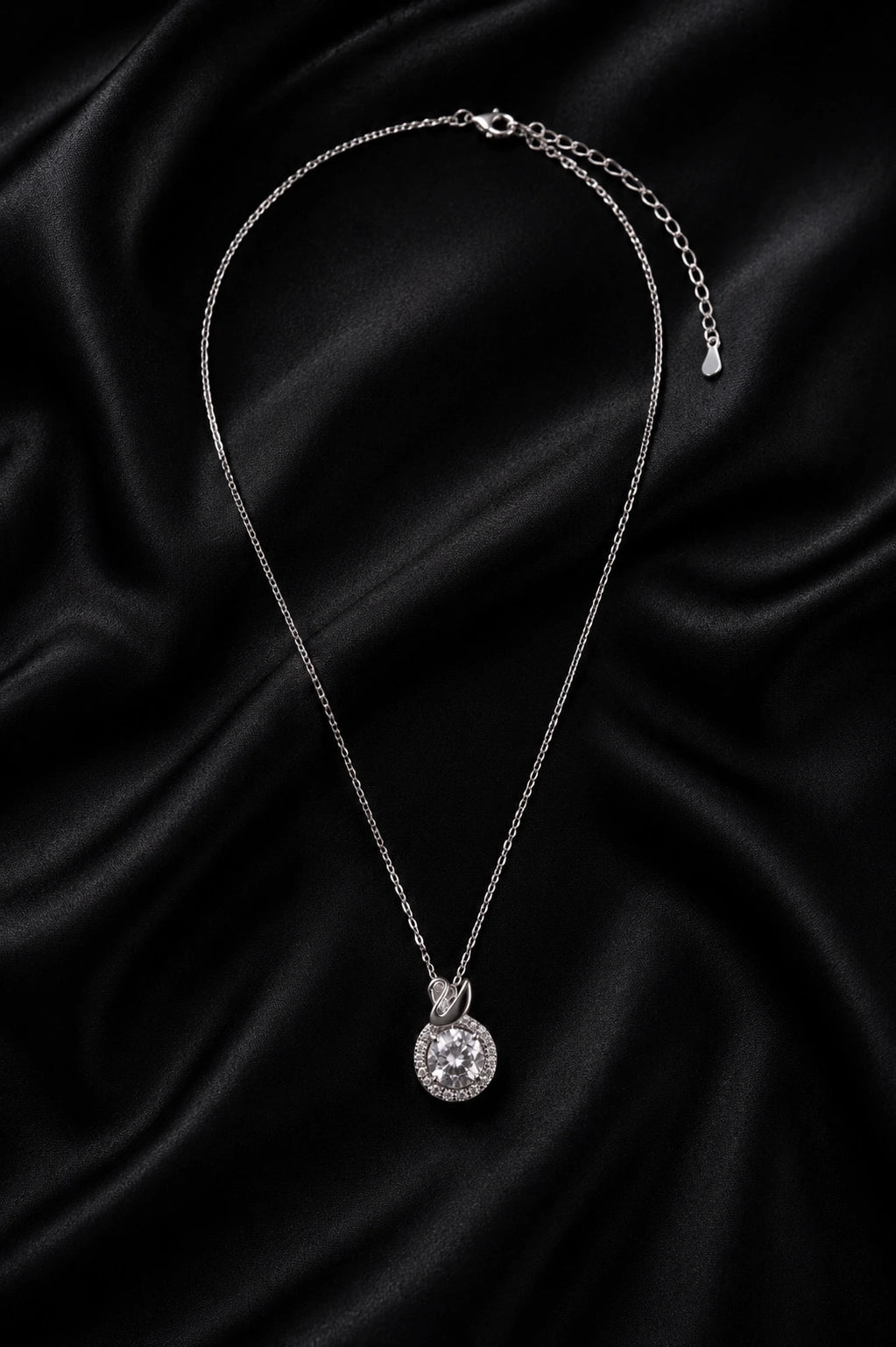 Crystal Halo Charm Pendant | Elegant Minimalist Design | Premium Everyday Wear