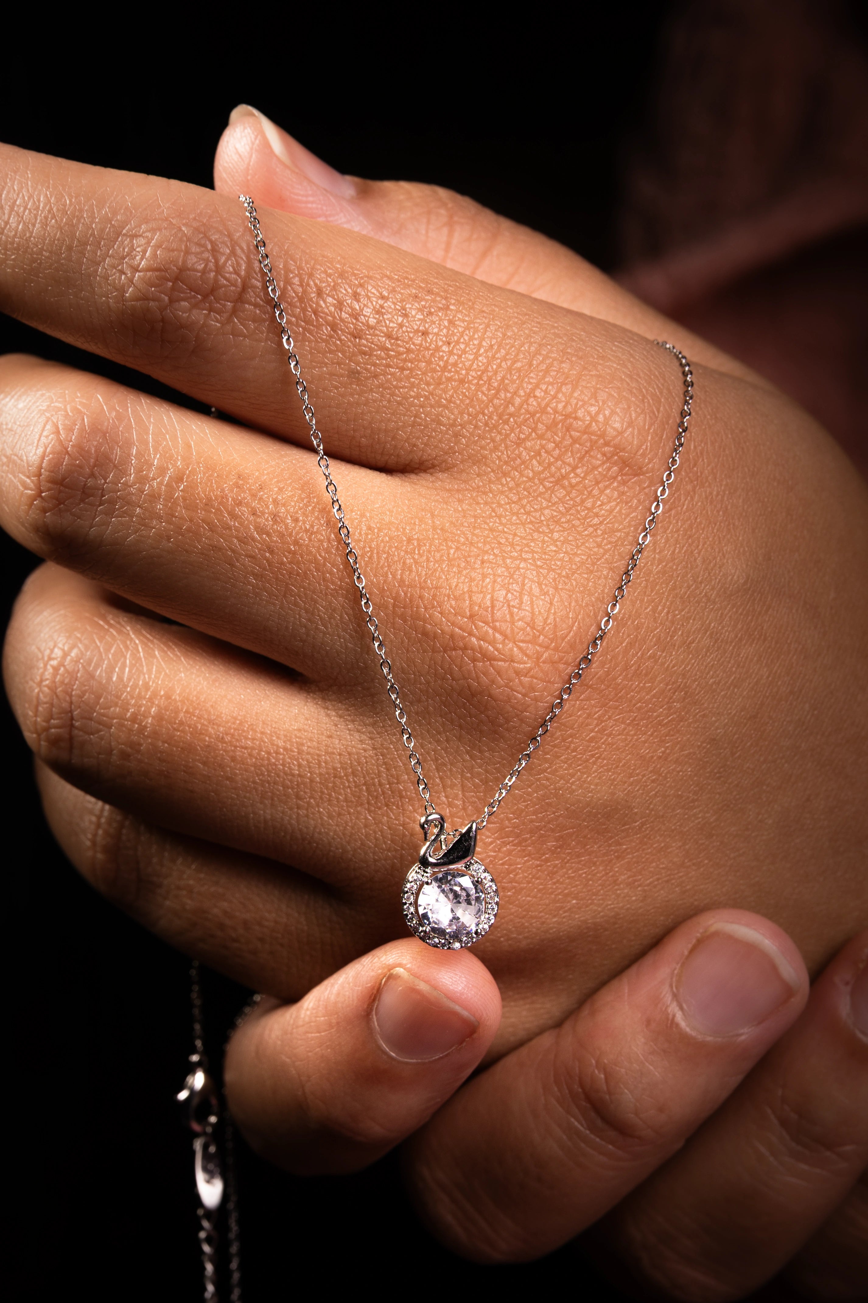 Crystal Halo Charm Pendant | Elegant Minimalist Design | Premium Everyday Wear
