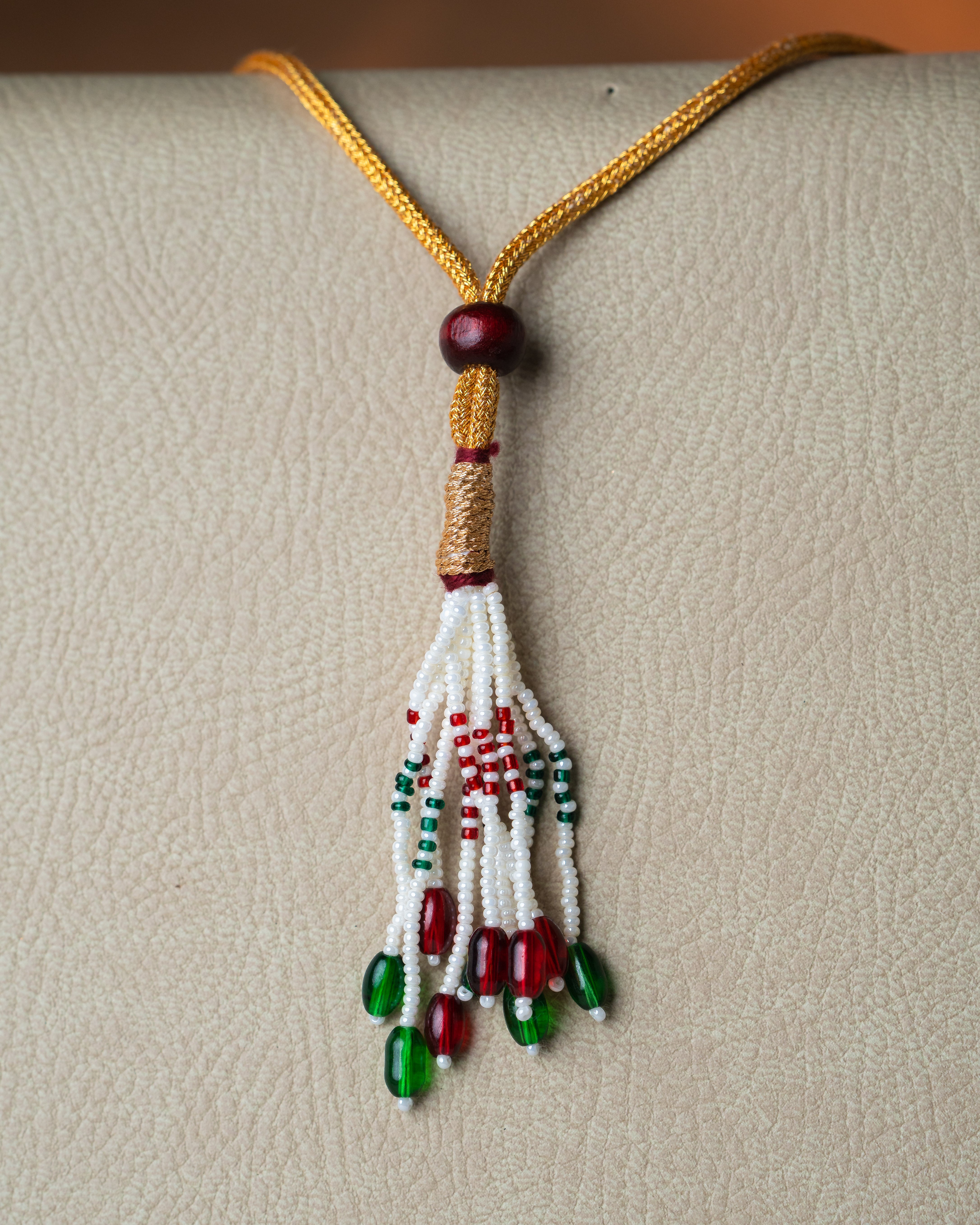 victorian kundan ruby drop necklace set