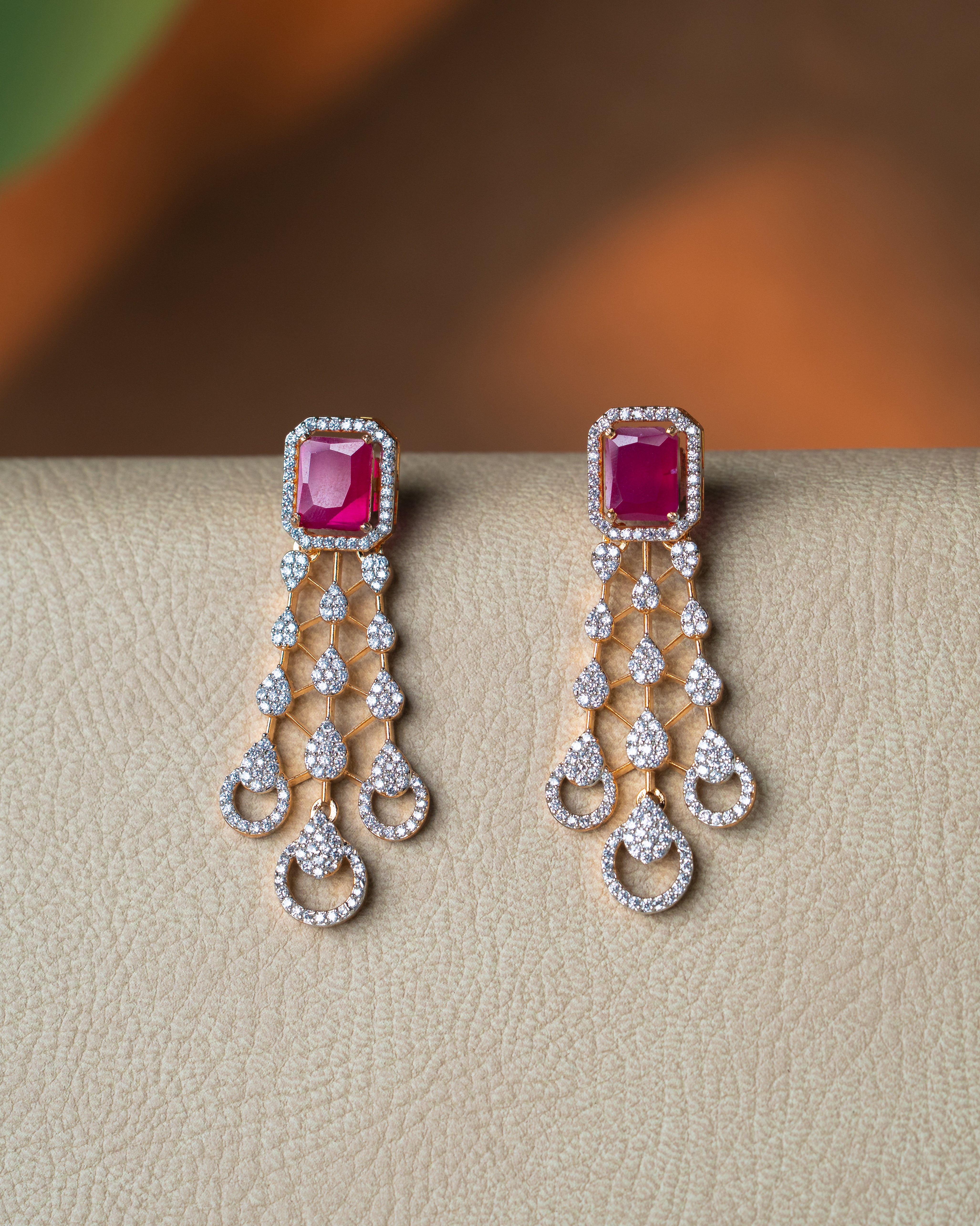 emerald square z diamond necklace set