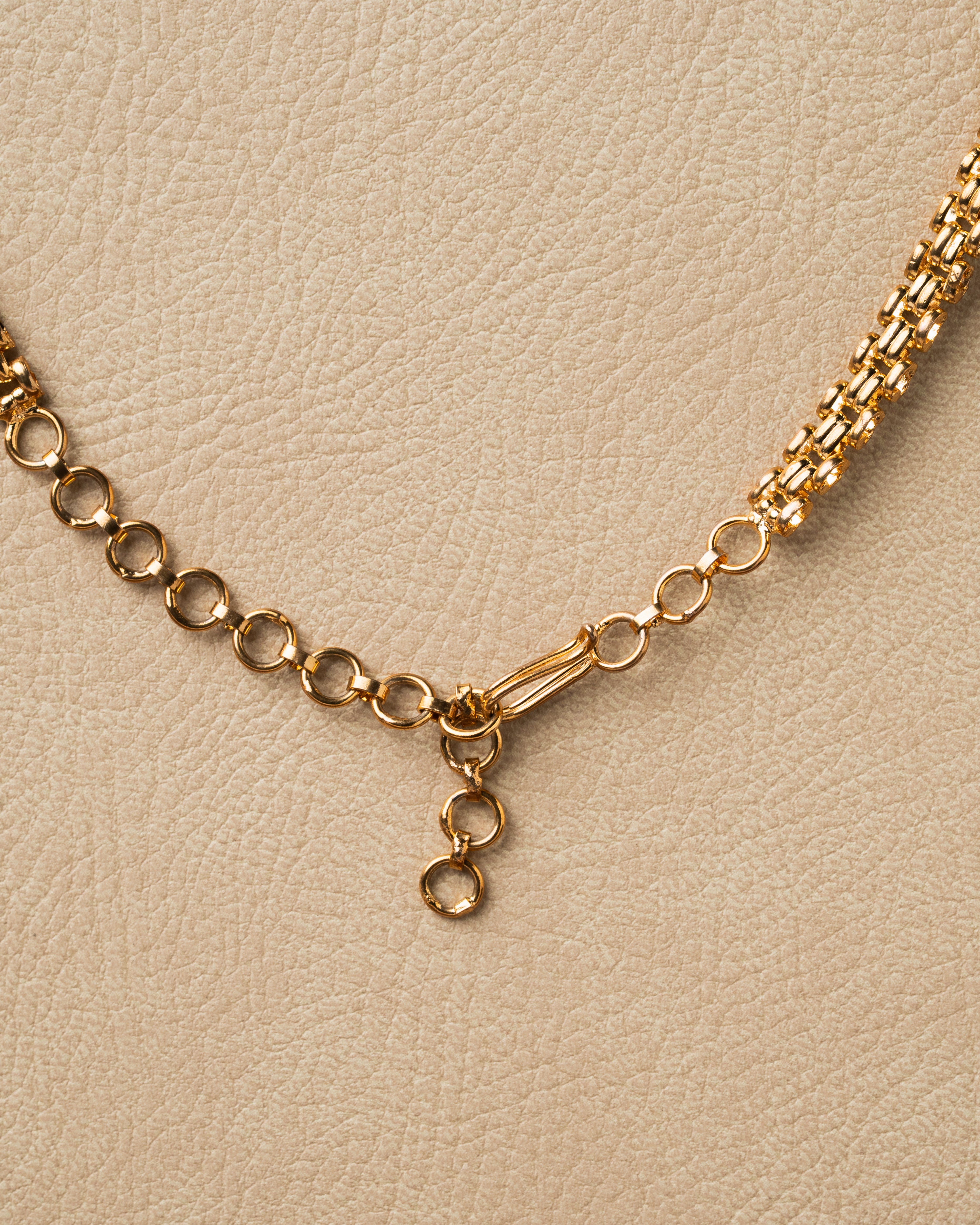 Emerald Elegance Necklace Set - American Diamond