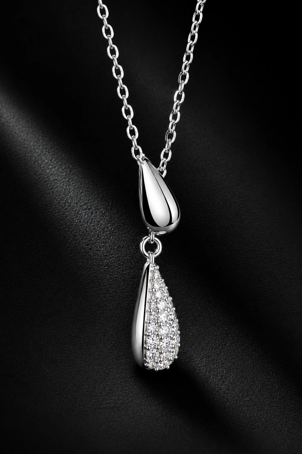 Elegant Teardrop Crystal Pendant | Delicate Daily Wear Jewellery | Premium Anti-Tarnish Finish