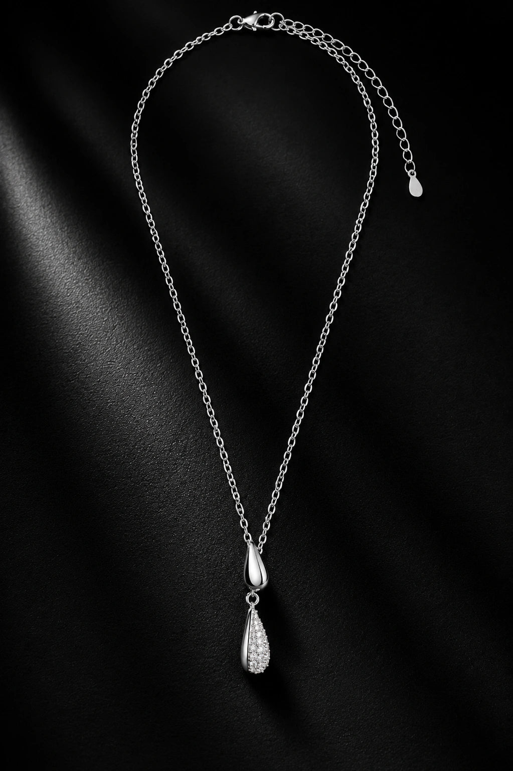 Elegant Teardrop Crystal Pendant | Delicate Daily Wear Jewellery | Premium Anti-Tarnish Finish