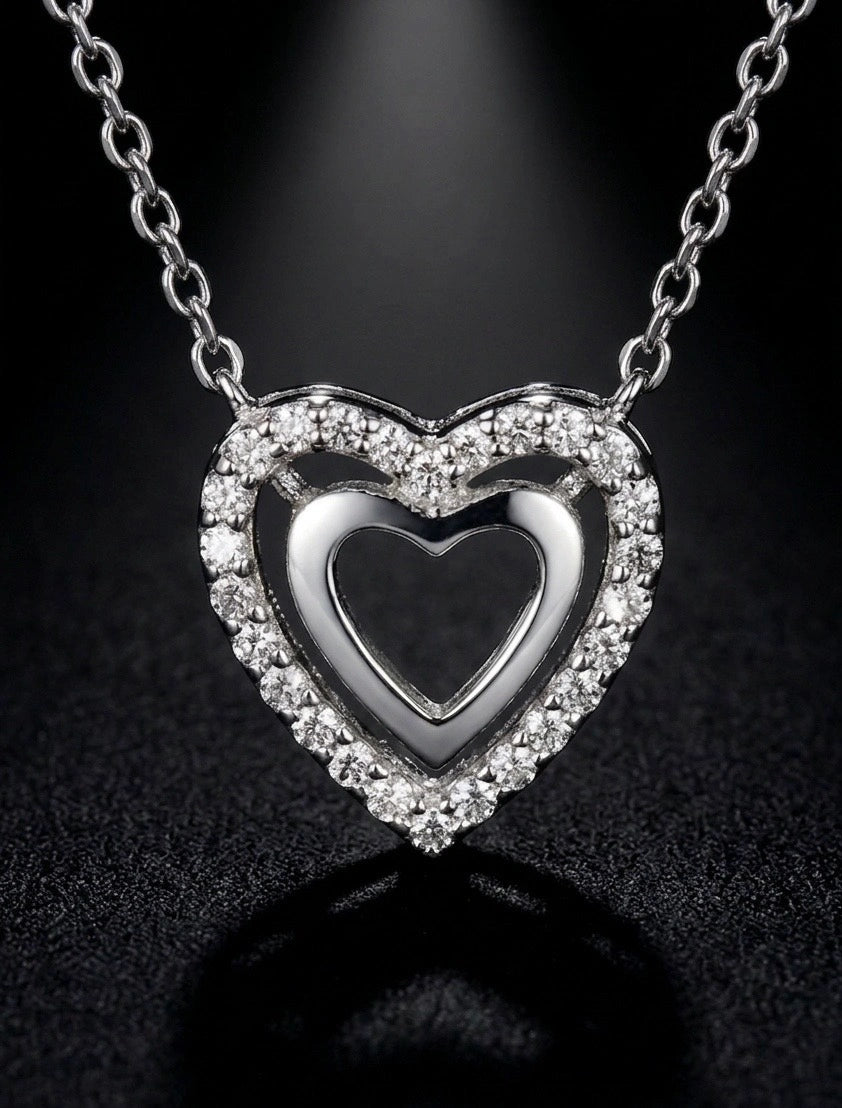 Forever Love Double Heart Pendant | Elegant Everyday Wear | Premium Anti-Tarnish Finish