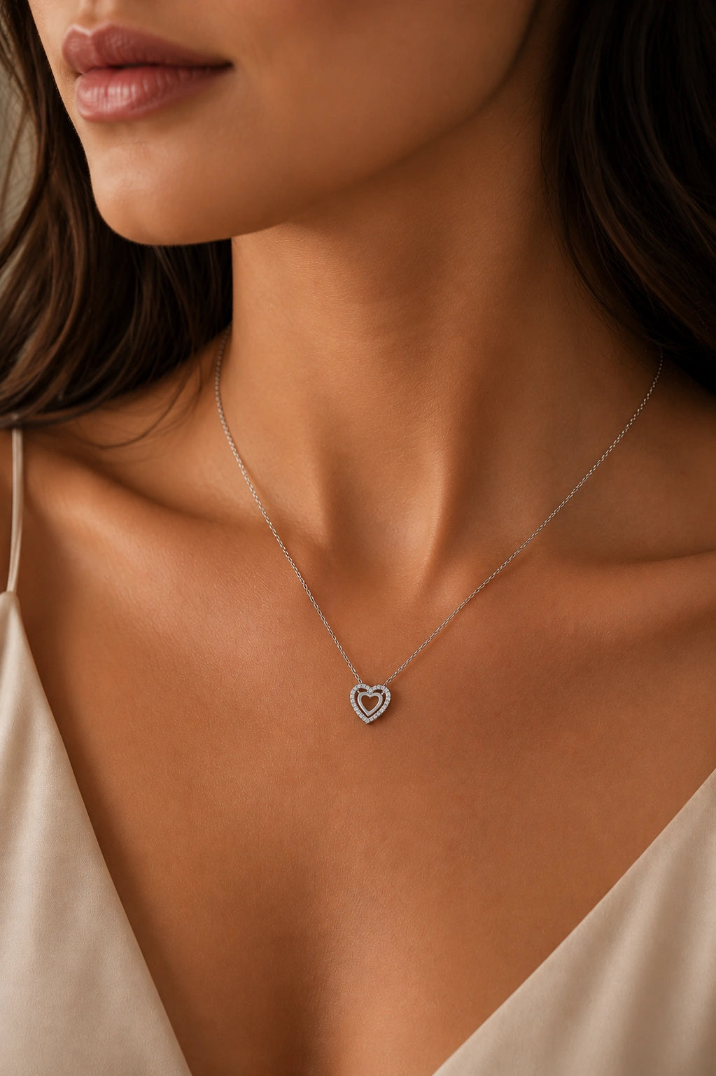 Forever Love Double Heart Pendant | Elegant Everyday Wear | Premium Anti-Tarnish Finish
