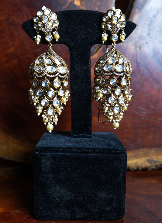 KUNDAN EARRINGS CEN1468VP