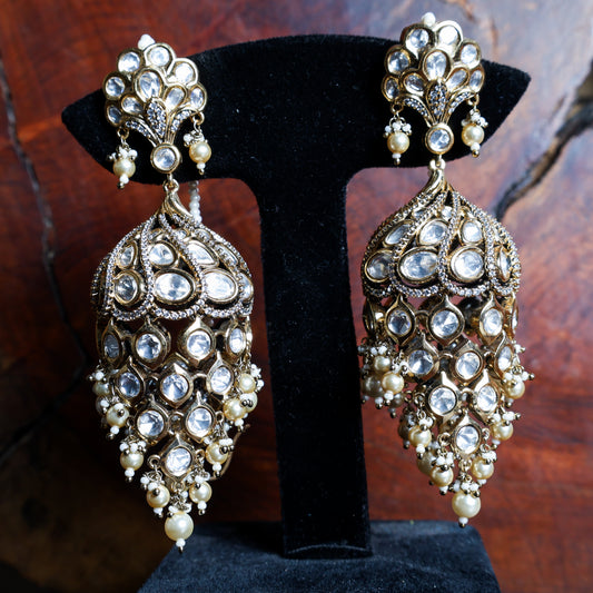 KUNDAN EARRINGS CEN1468VP