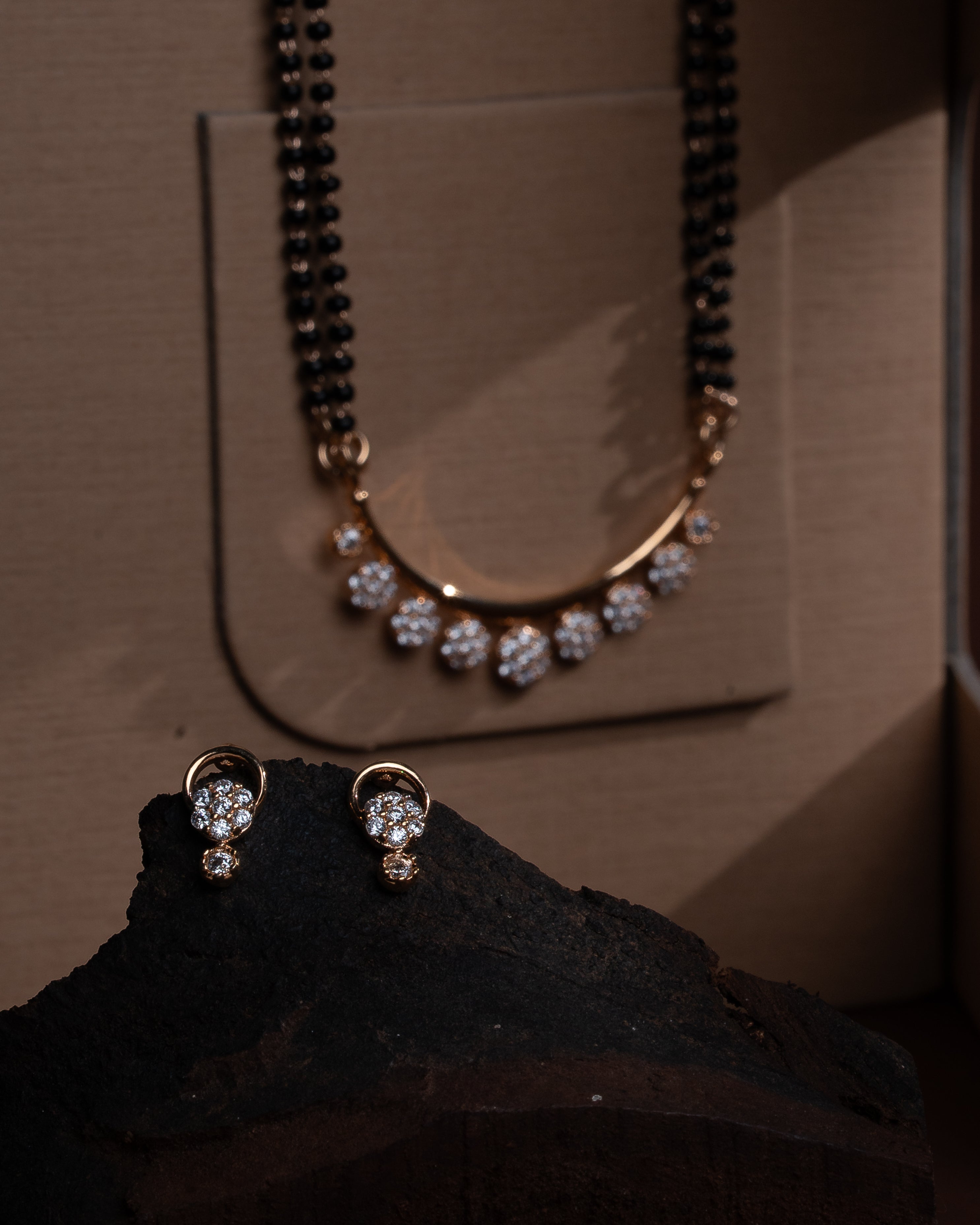 zircon ad mangalsutra set