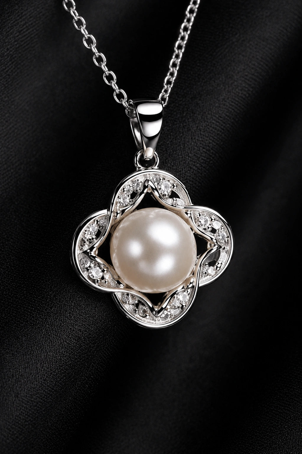 Pearl Blossom Pendant | Elegant Floral Design | Premium Lightweight Daily Wear | Anti-Tarnish Finish
