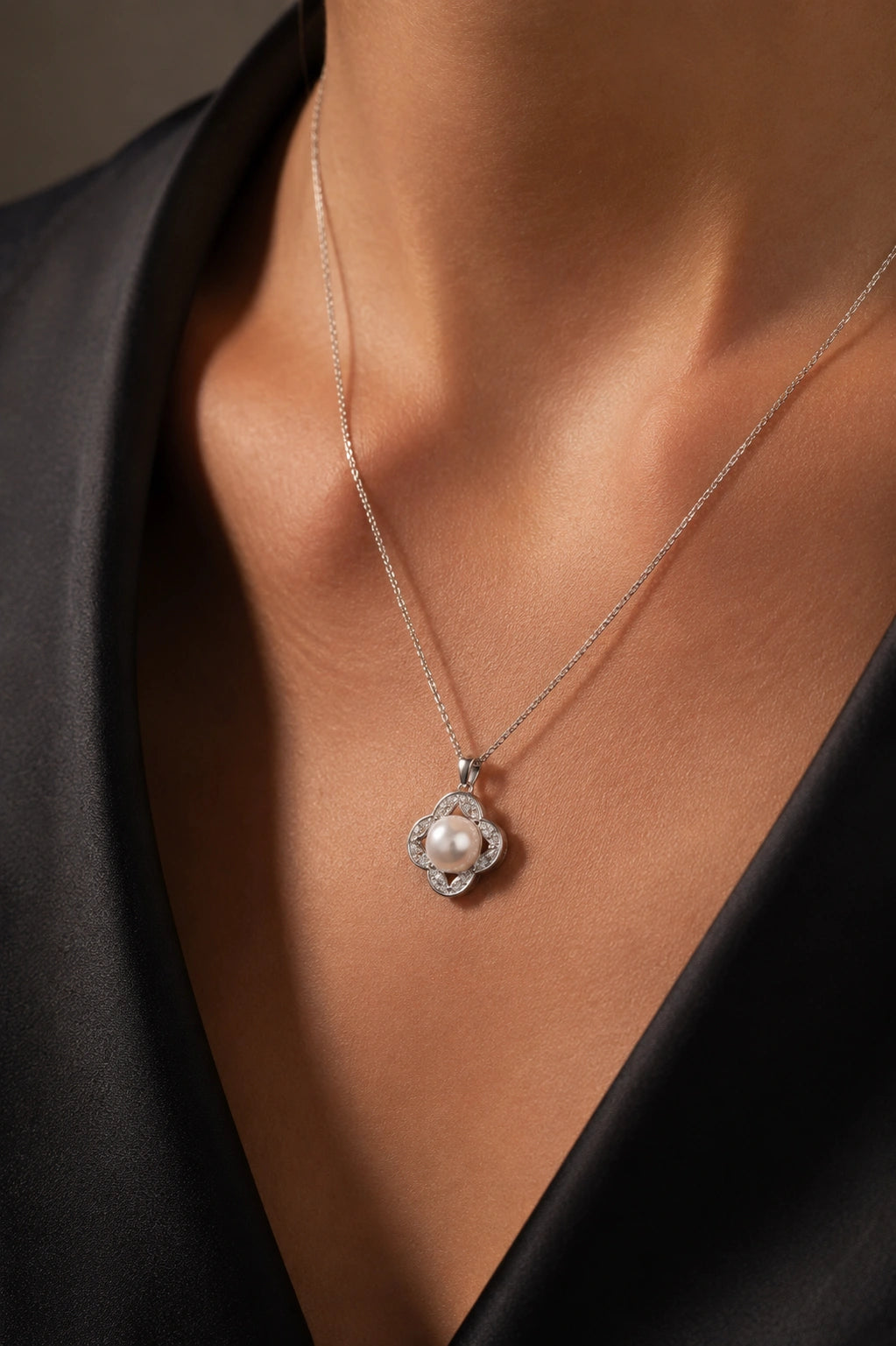 Pearl Blossom Pendant | Elegant Floral Design | Premium Lightweight Daily Wear | Anti-Tarnish Finish