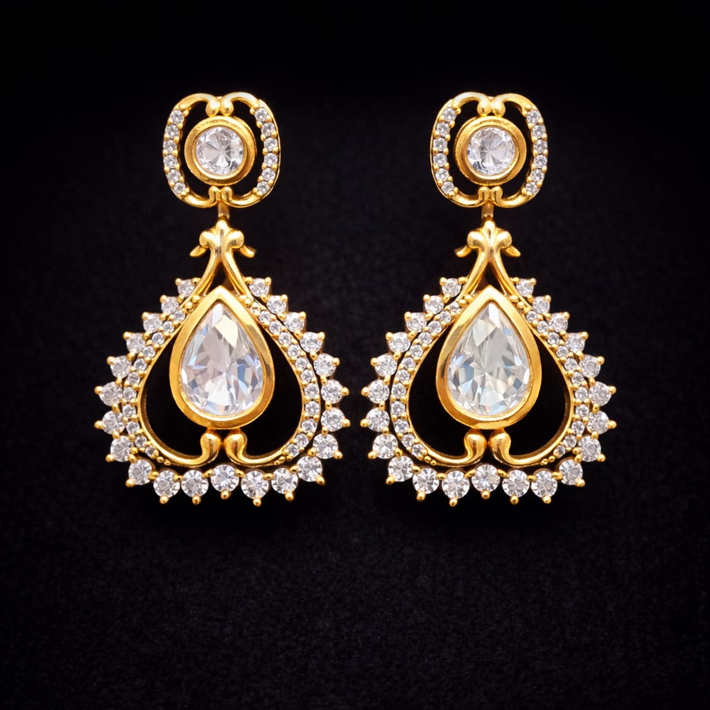 Crystal Teardrop Drop Earrings