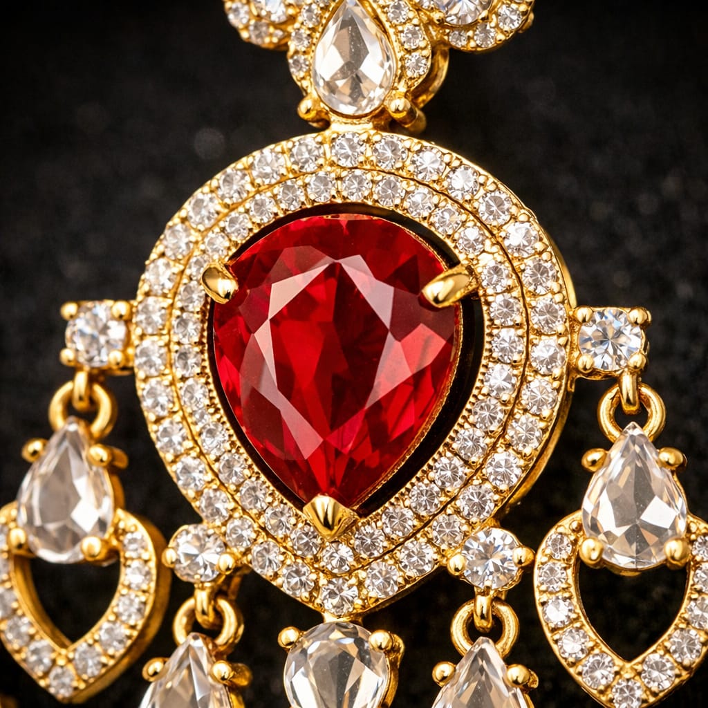 Zircon Rose Gold Dangler Earrings