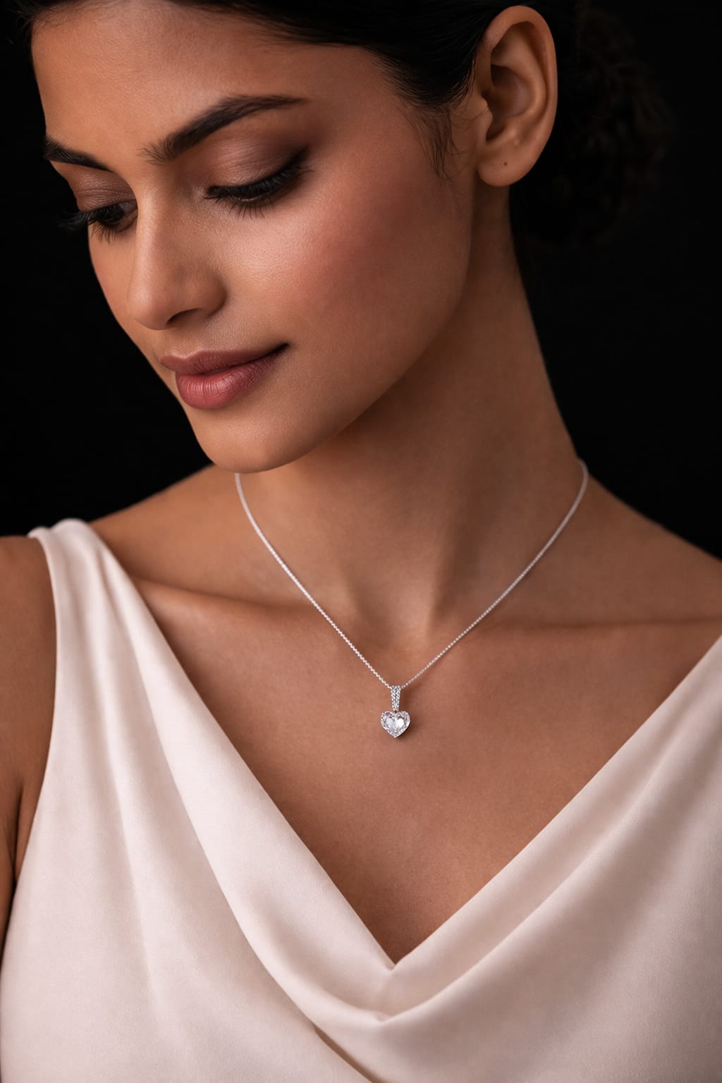 Kanha Classic Heart Spark Pendant Necklace | Premium Lightweight Daily Wear | Anti-Tarnish Finish